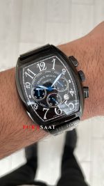 Franck Muller Casablanca Chronograph Siyah 43mm PVD Black Replika Saat