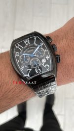 Franck Muller Casablanca Chronograph Siyah 43mm PVD Black Replika Saat