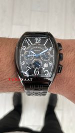 Franck Muller Casablanca Chronograph Siyah 43mm PVD Black Replika Saat