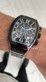 Franck Muller Casablanca Chronograph Siyah 43mm PVD Black Replika Saat