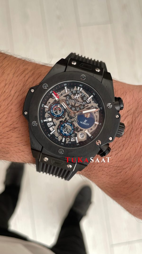 Hublot Unico Perpetual Calendar Black Magic Big Bang 44mm PVD Replika Saat