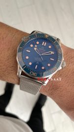 Omega Seamaster Diver 300M James Bond 007 Mavi Kadran 42mm Replika Saat