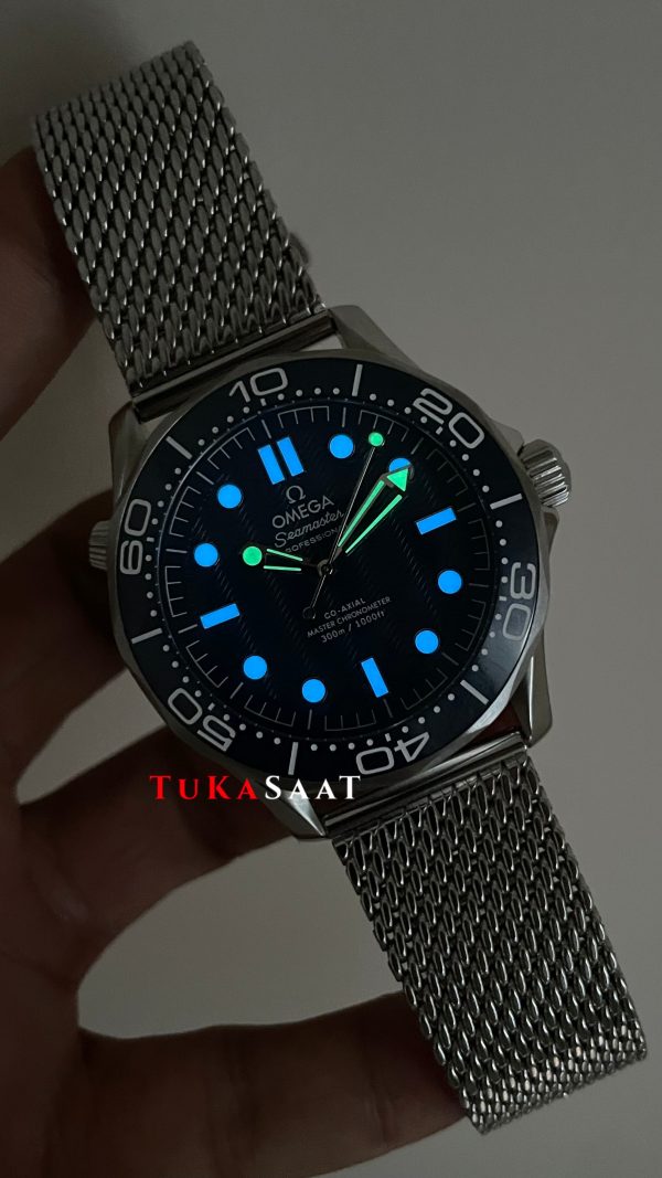 Omega Seamaster Diver 300M James Bond 007 Mavi Kadran 60th Anniversary 42mm Replika Saat