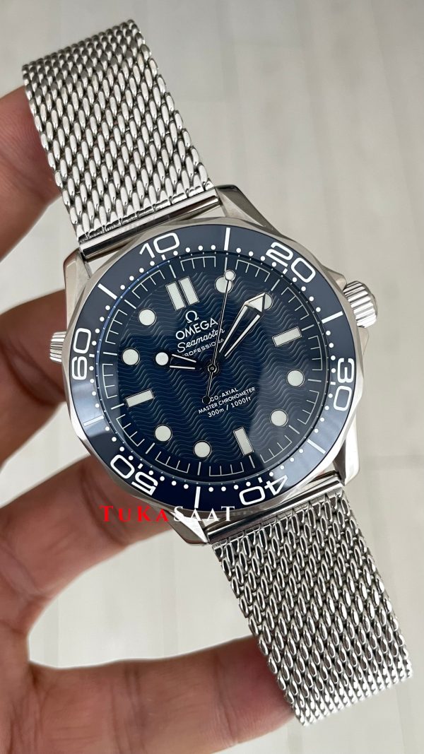 Omega Seamaster Diver 300M James Bond 007 Mavi Kadran 60th Anniversary 42mm Replika Saat