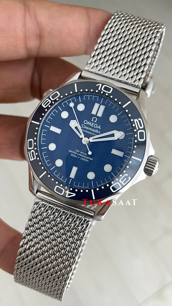 Omega Seamaster Diver 300M James Bond 007 Mavi Kadran 60th Anniversary 42mm Replika Saat