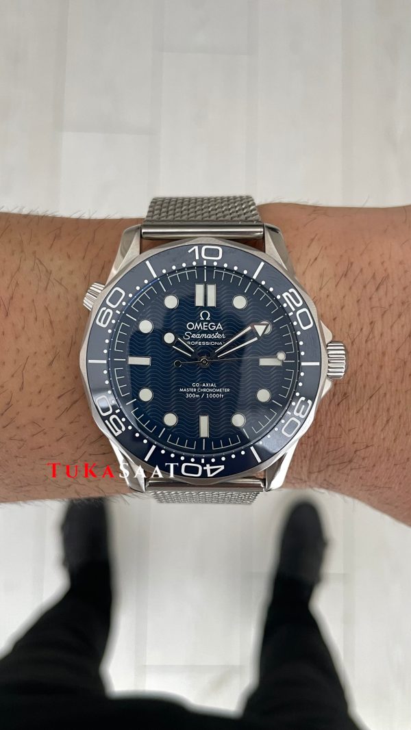 Omega Seamaster Diver 300M James Bond 007 Mavi Kadran 60th Anniversary 42mm Replika Saat
