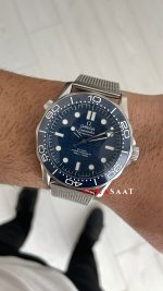 Omega Seamaster Diver 300M James Bond 007 Mavi Kadran 60th Anniversary 42mm Replika Saat