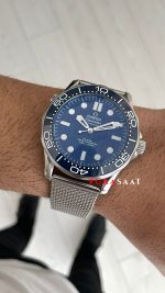 Omega Seamaster Diver 300M James Bond 007 Mavi Kadran 60th Anniversary 42mm Replika Saat