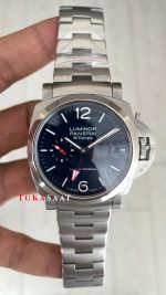 Panerai Luminor Bitempo Mavi 44mm Silver Replika Saat