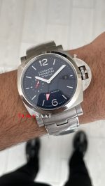 Panerai Luminor Bitempo Mavi 44mm Silver Replika Saat