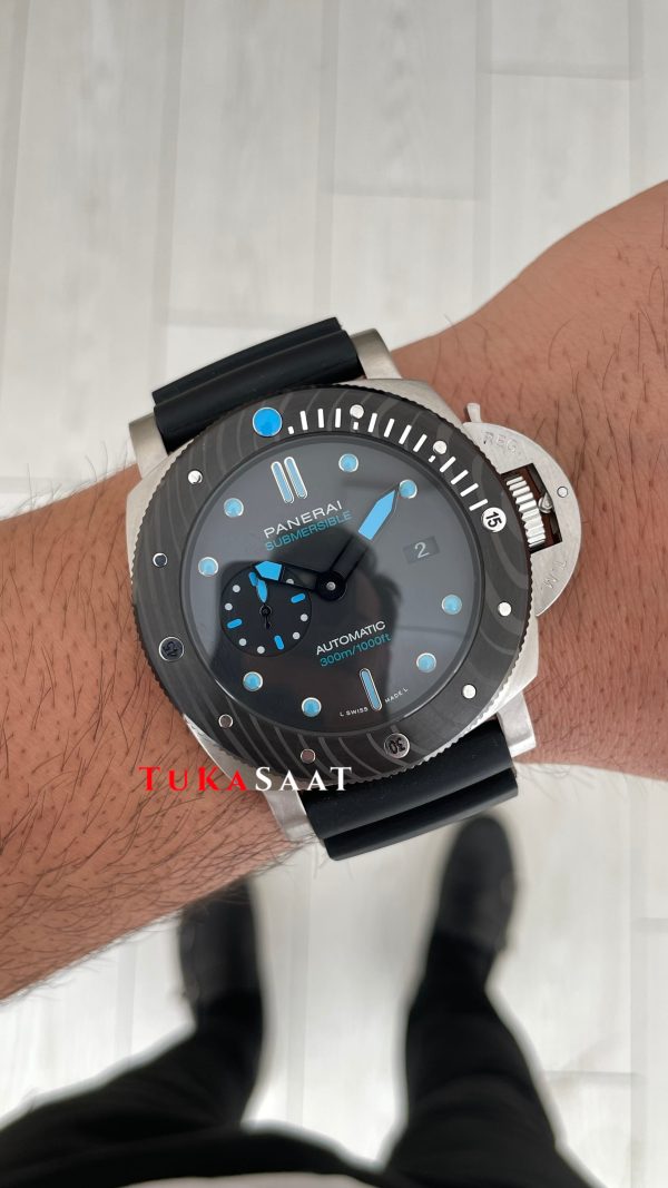 Panerai Submersible 1950 3 Days Amagnetic Titanium PAM01389 Siyah Kauçuk 47mm Replika Saat Panerai Submersible 1950 3 Days Amagnetic Titanium PAM01389 Siyah Kauçuk 47mm Replika Saat