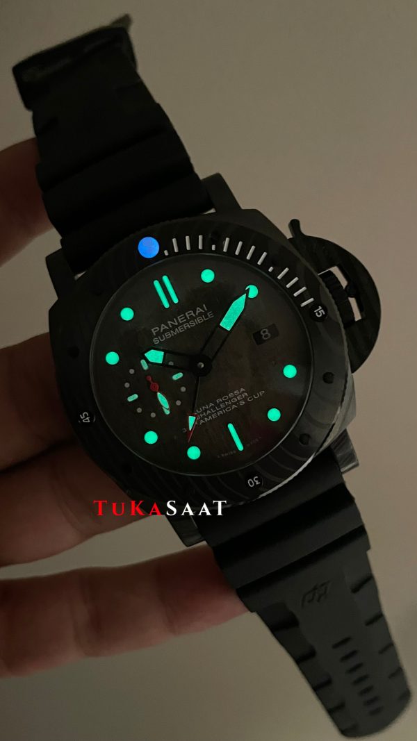 Panerai Submersible Luna Rossa Carbotech Pam01039 Gri Kadran 47mm Erkek Kol Saati