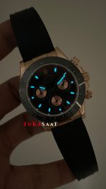 Rolex Daytona Cosmograph 116515 Siyah Everose Oysterflex 40mm Swiss ETA Saat