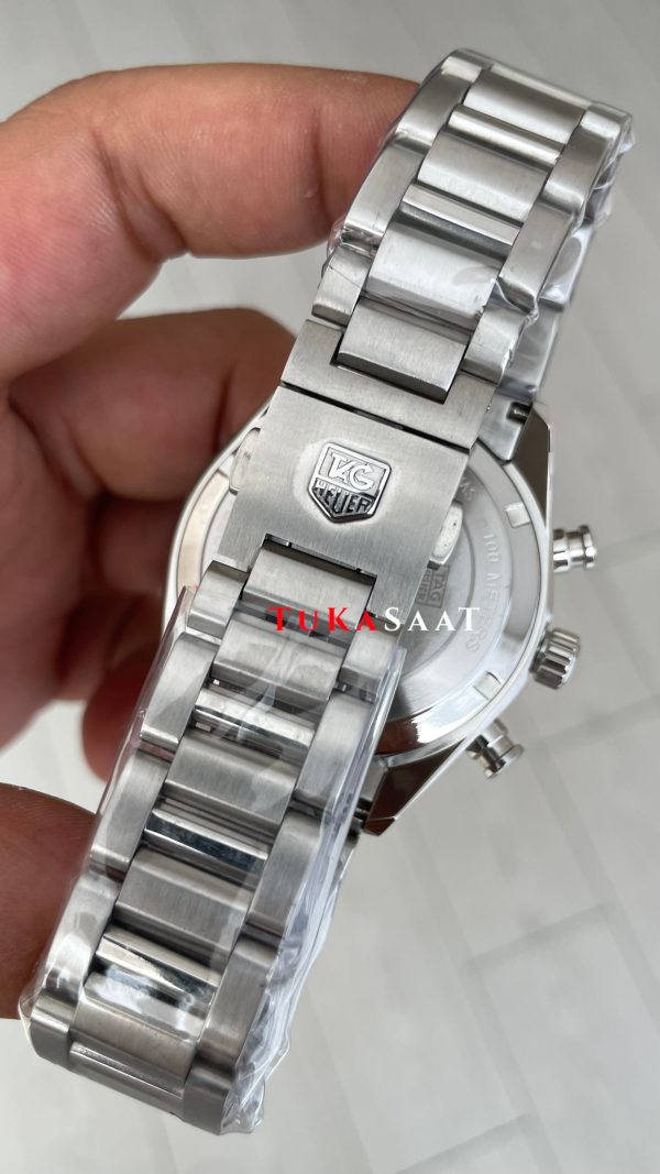 TAG Heuer Porsche Carrera Chronograph Siyah Panda 40mm Silver Replika Saat