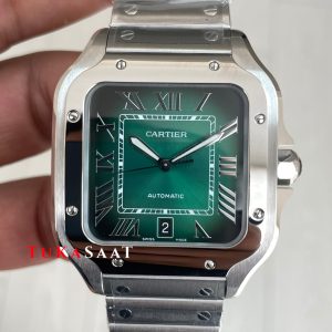 Cartier Santos Large WSSA0062 Yeşil 40mm Super Clone Swiss ETA Saat BV Factory