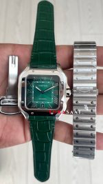 Cartier Santos Large WSSA0062 Yeşil 40mm Super Clone Swiss ETA Saat BV Factory