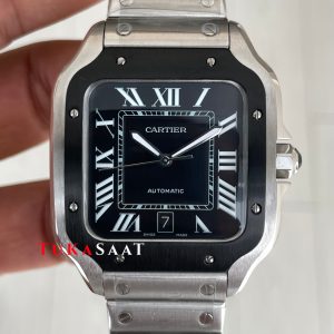 Cartier Santos Siyah WSSA0037 Large PVD Bezel