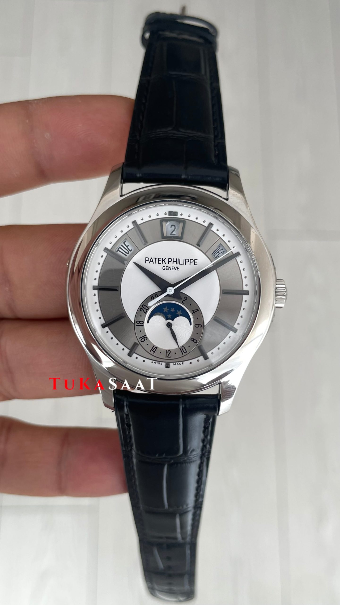 Patek Philippe Annual Calendar 5205G Beyaz 40mm Super Clone Swiss ETA Saat GR Factory Patek Philippe Annual Calendar 5205G Beyaz 40mm Super Clone Swiss ETA Saat GR Factory