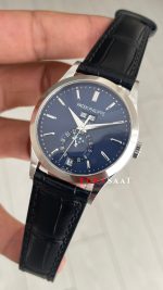 Patek Philippe Annual Calendar Complications Moonphase 5396G Mavi Kadran 39mm Super Clone Swiss ETA Saat GR Factory