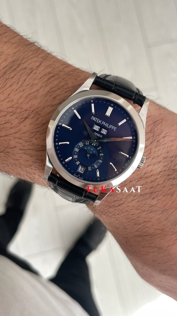 Patek Philippe Annual Calendar Complications Moonphase 5396G Mavi Kadran 39mm Super Clone Swiss ETA Saat GR Factory Patek Philippe Annual Calendar Complications Moonphase 5396G Mavi Kadran 39mm Super Clone Swiss ETA Saat GR Factory