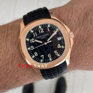 Patek Philippe Aquanaut 5167A Siyah 42mm Rosegold Swiss ETA Saat GR Factory