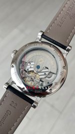 Patek Philippe Geneve Tourbillon Moonphase Silver Siyah Kadran 42 mm Replika Saat
