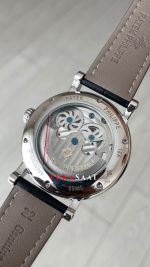 Patek Philippe Geneve Tourbillon Moonphase Silver Siyah Kadran 42 mm Replika Saat
