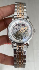 Patek Philippe Geneve Tourbillon Skeleton Silver Rose 42 mm İskelet Replika Saat