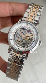 Patek Philippe Geneve Tourbillon Skeleton Silver Rose 42 mm İskelet Replika Saat