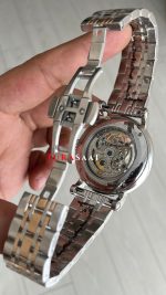 Patek Philippe Geneve Tourbillon Skeleton Silver Rose 42 mm İskelet Replika Saat