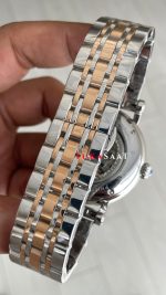 Patek Philippe Geneve Tourbillon Skeleton Silver Rose 42 mm İskelet Replika Saat