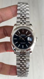 Rolex Datejust Siyah 126300 Jubilee Smooth Bezel 41mm