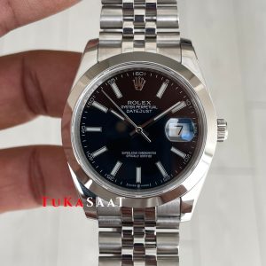 Rolex Datejust Siyah 126300 Jubilee Smooth Bezel 41mm