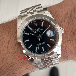 Rolex Datejust Siyah 126300 Jubilee Smooth Bezel 41mm