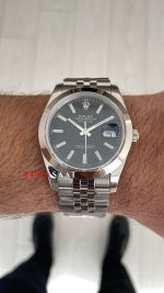 Rolex Datejust Siyah 126300 Jubilee Smooth Bezel 41mm