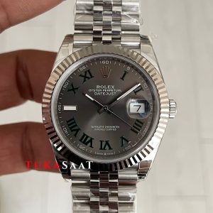 Rolex Datejust Wimbledon 126334 Jubilee 41mm V2 DD3235 Super Clone Swiss ETA Saat VS Factory