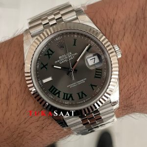 Rolex Datejust Wimbledon 126334 Jubilee 41mm V2 DD3235 Super Clone Swiss ETA Saat VS Factory