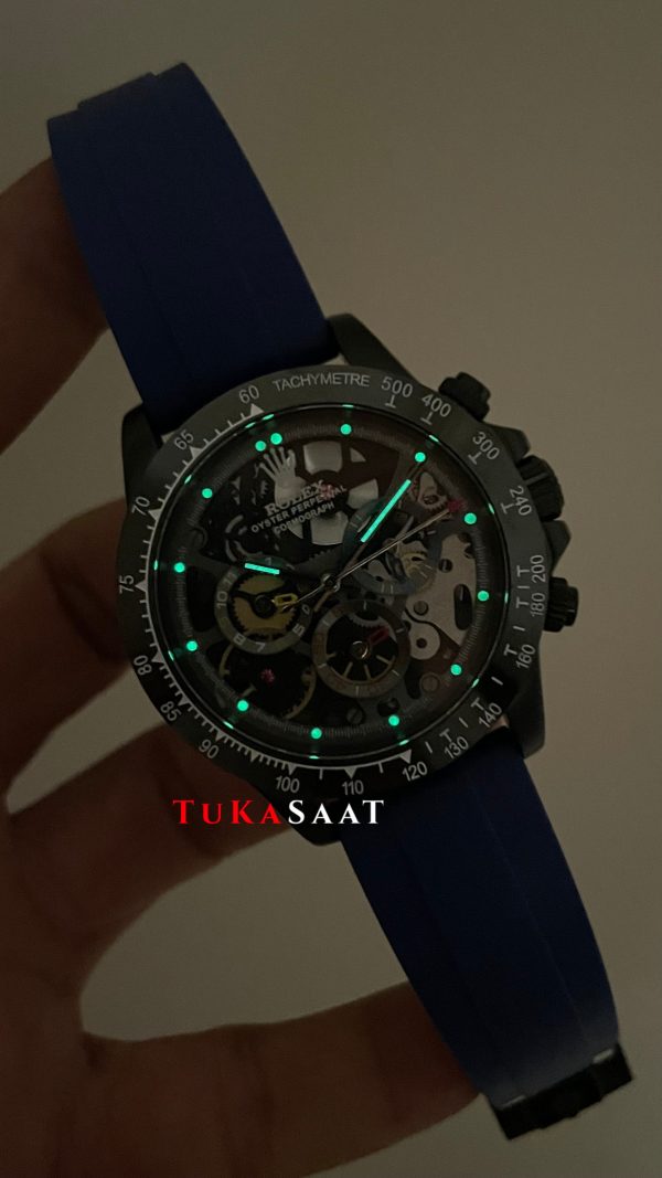 Rolex Daytona Juan Pablo Montoya Oysterflex PVD Mavi 42mm Replika Saat Rolex Daytona Juan Pablo Montoya Oysterflex PVD Mavi 42mm Replika Saat