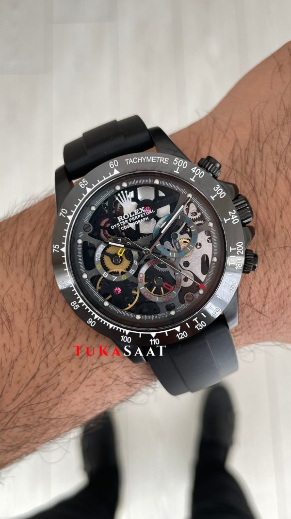 Rolex Daytona Juan Pablo Montoya Oysterflex PVD Siyah 42mm Replika Saat Rolex Daytona Juan Pablo Montoya Oysterflex PVD Siyah 42mm Replika Saat
