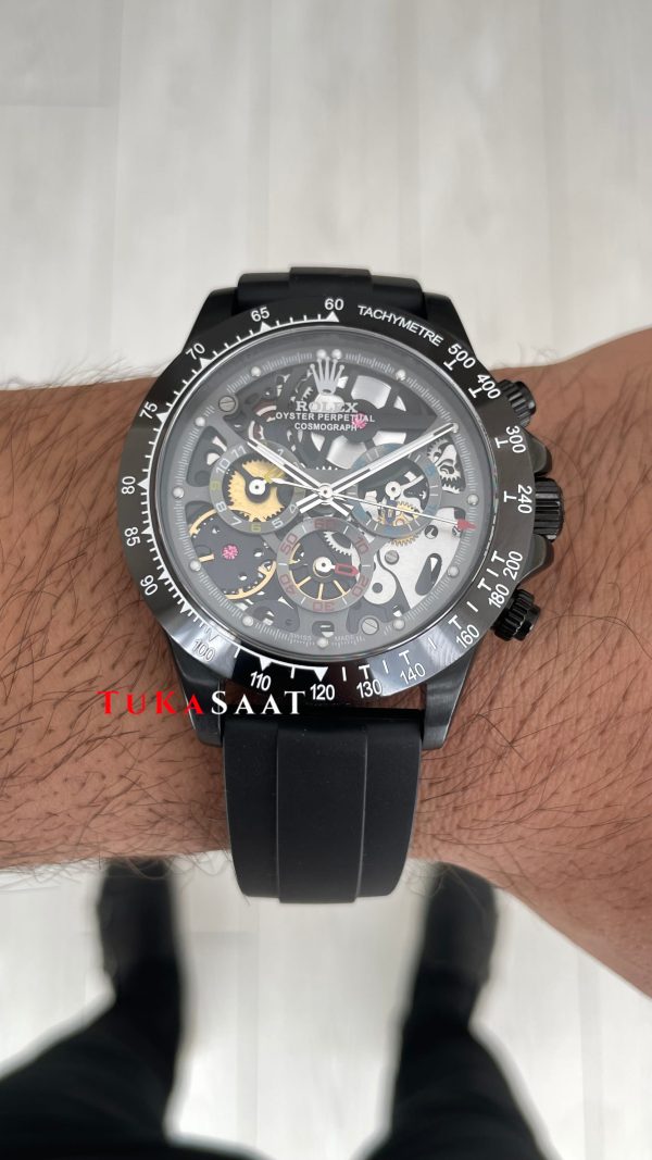 Rolex Daytona Juan Pablo Montoya Oysterflex PVD Siyah 42mm Replika Saat Rolex Daytona Juan Pablo Montoya Oysterflex PVD Siyah 42mm Replika Saat