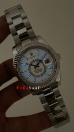 Rolex Sky Dweller Beyaz 336934 Oyster 42mm Replika Saat