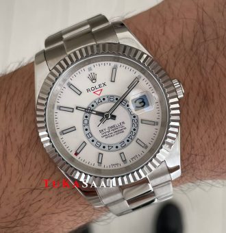 Rolex Sky Dweller Beyaz 336934 Oyster 42mm Replika Saat