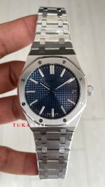Audemars Piguet Royal Oak 15510ST Mavi Kadran 50th Anniversary 41mm Super Clone ETA Swiss ZF Factory