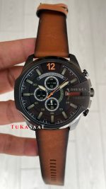 Diesel DZ4343 Mega Chief Black PVD Kahverengi 51mm Erkek Kol Saati