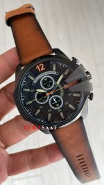 Diesel DZ4343 Mega Chief Black PVD Kahverengi 51mm Erkek Kol Saati
