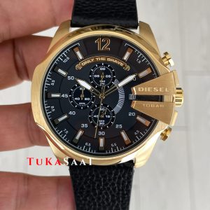 Diesel DZ4344 Mega Chief Gold Siyah 51mm Erkek Kol Saati