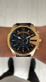 Diesel DZ4344 Mega Chief Gold Siyah 51mm Erkek Kol Saati