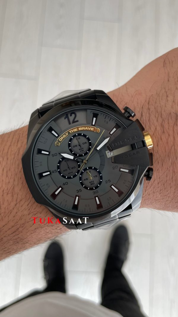 Diesel DZ4479 Mega Chief Black PVD 51mm Erkek Kol Saati Diesel DZ4479 Mega Chief Black PVD 51mm Erkek Kol Saati