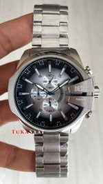 Diesel DZ4686 Mega Chief Beyaz Silver 48mm Erkek Kol Saati