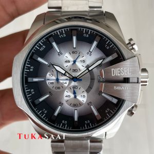 Diesel DZ4686 Mega Chief Beyaz Silver 48mm Erkek Kol Saati